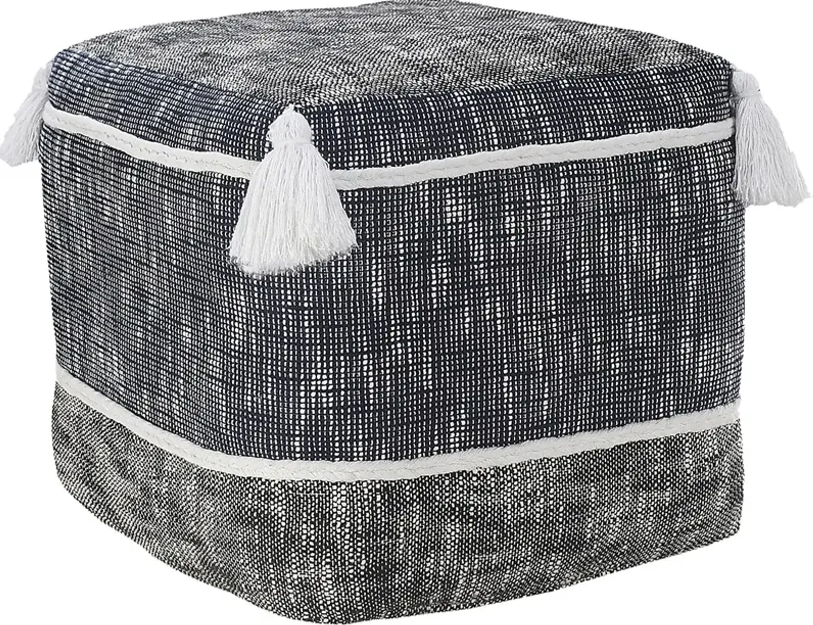 Wanella Blue/White Pouf