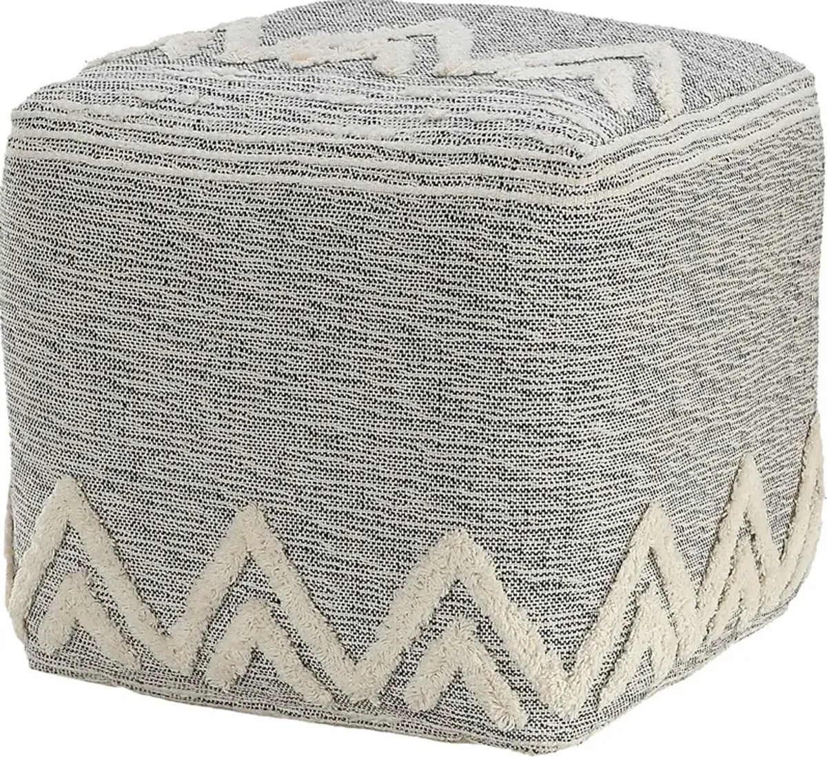 Piziti Gray/Ivory Pouf