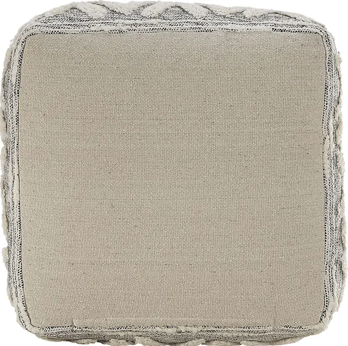 Piziti Gray/Ivory Pouf