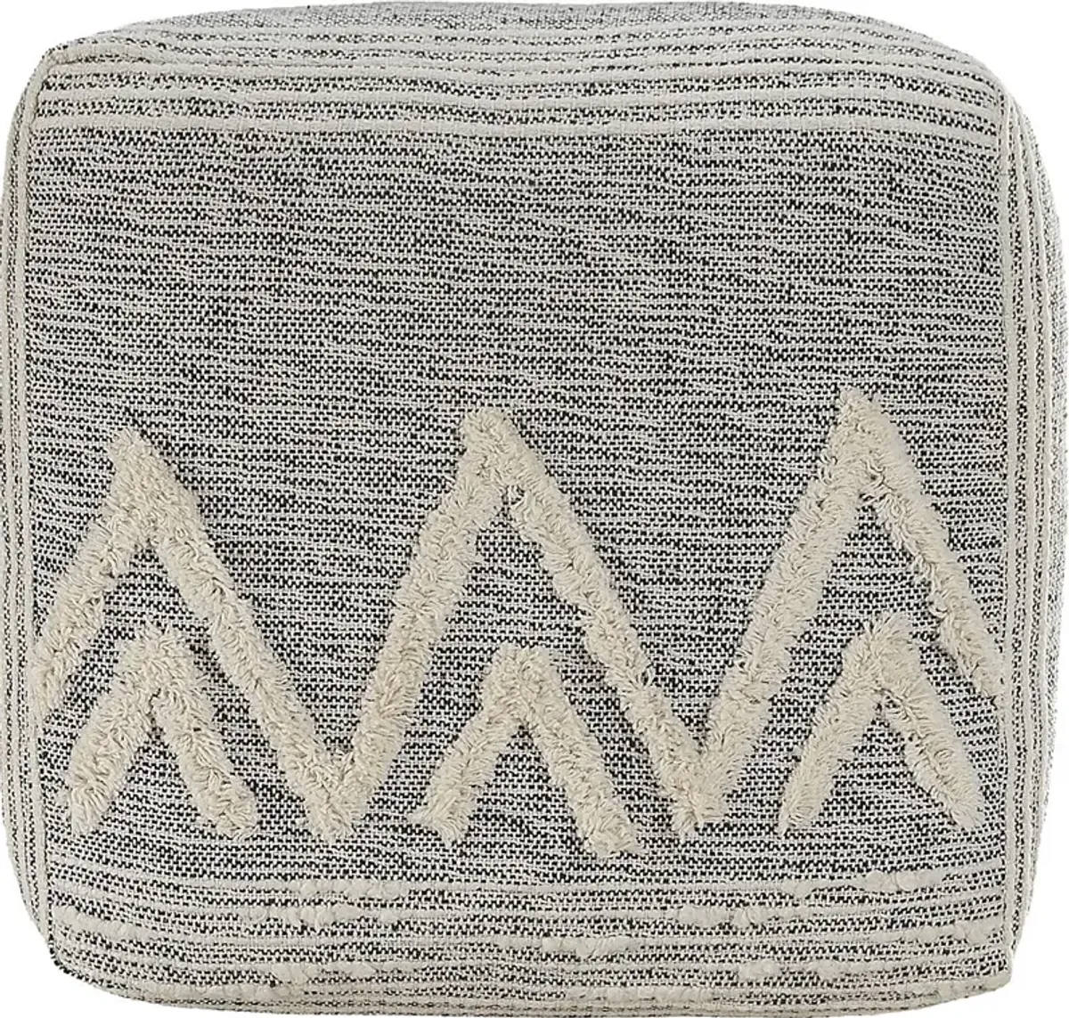 Piziti Gray/Ivory Pouf