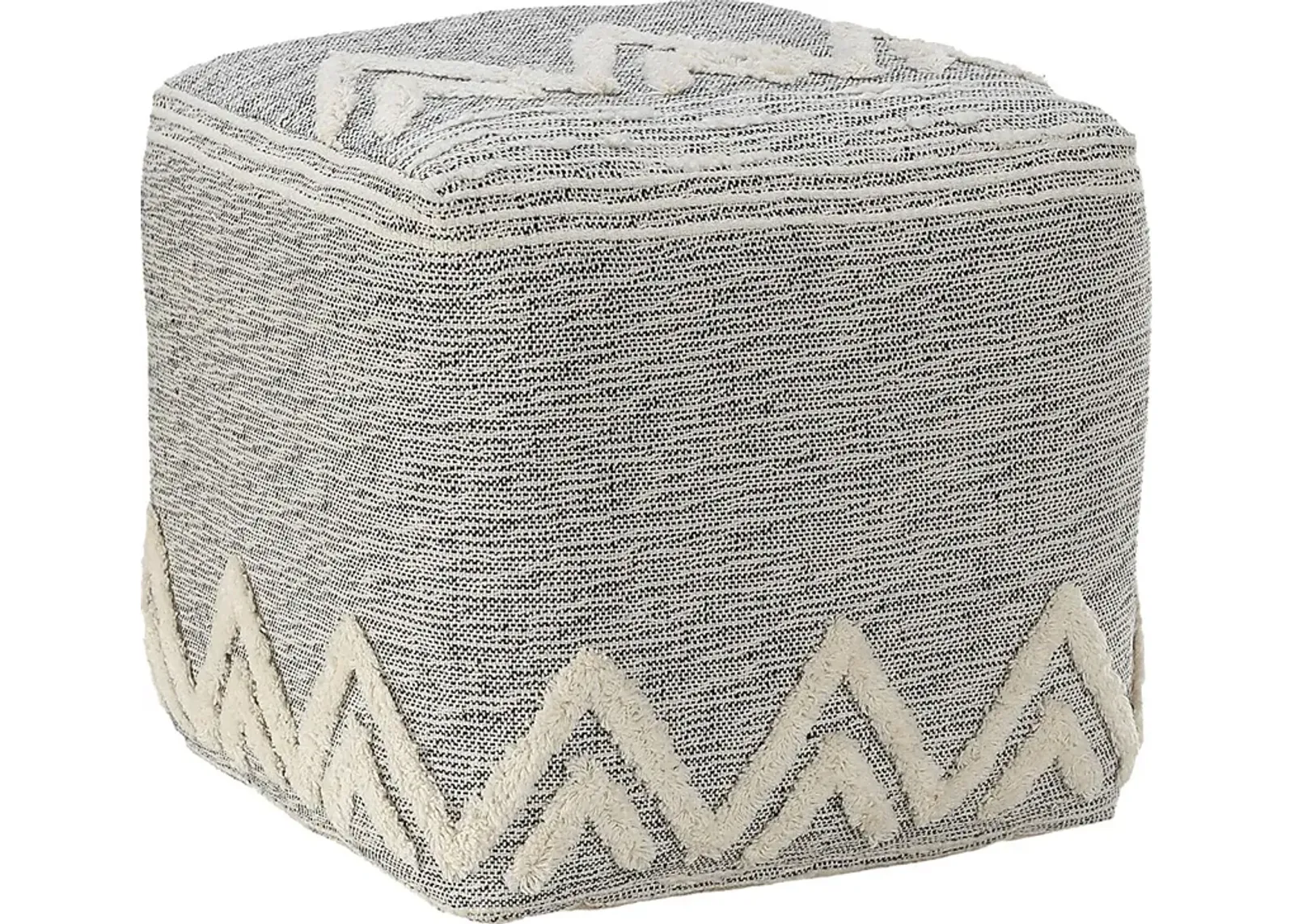 Piziti Gray/Ivory Pouf