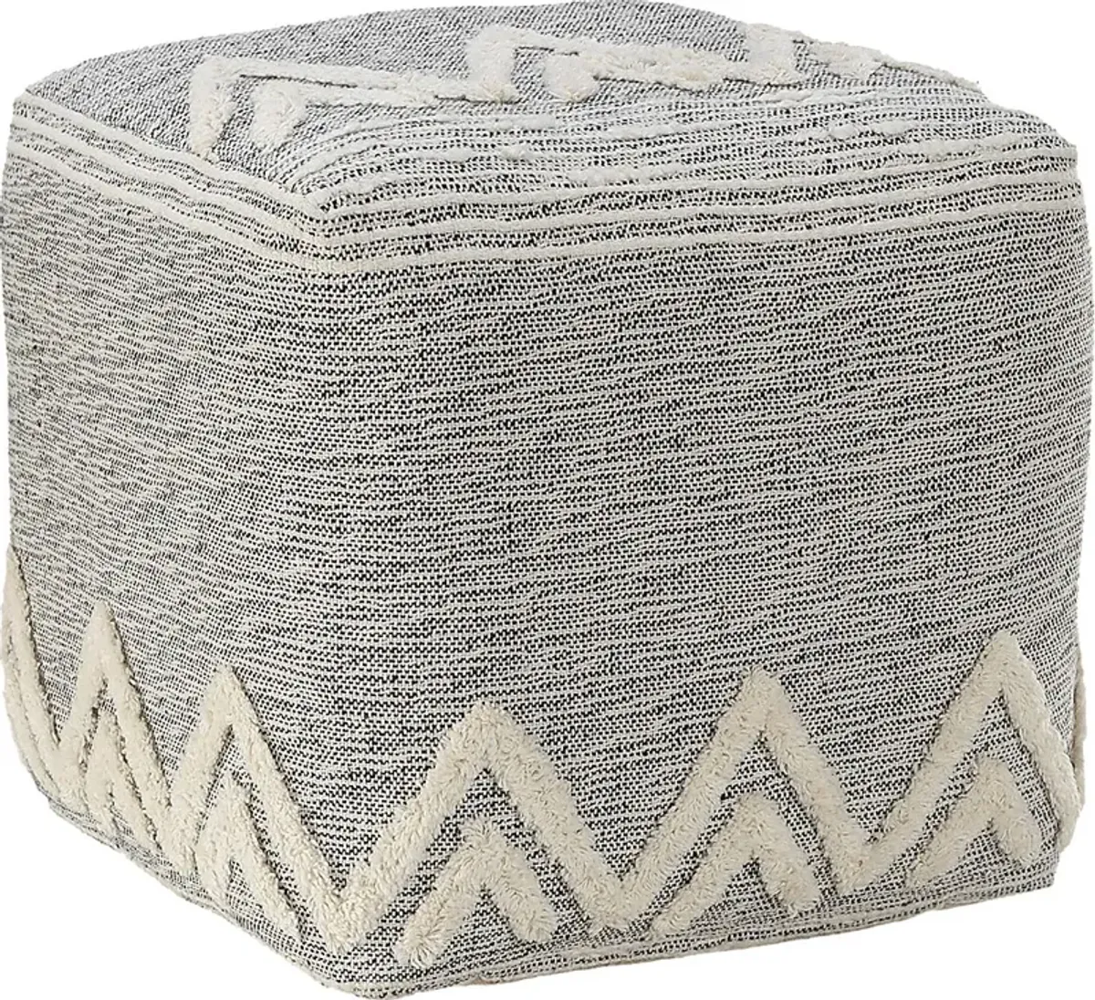 Piziti Gray/Ivory Pouf