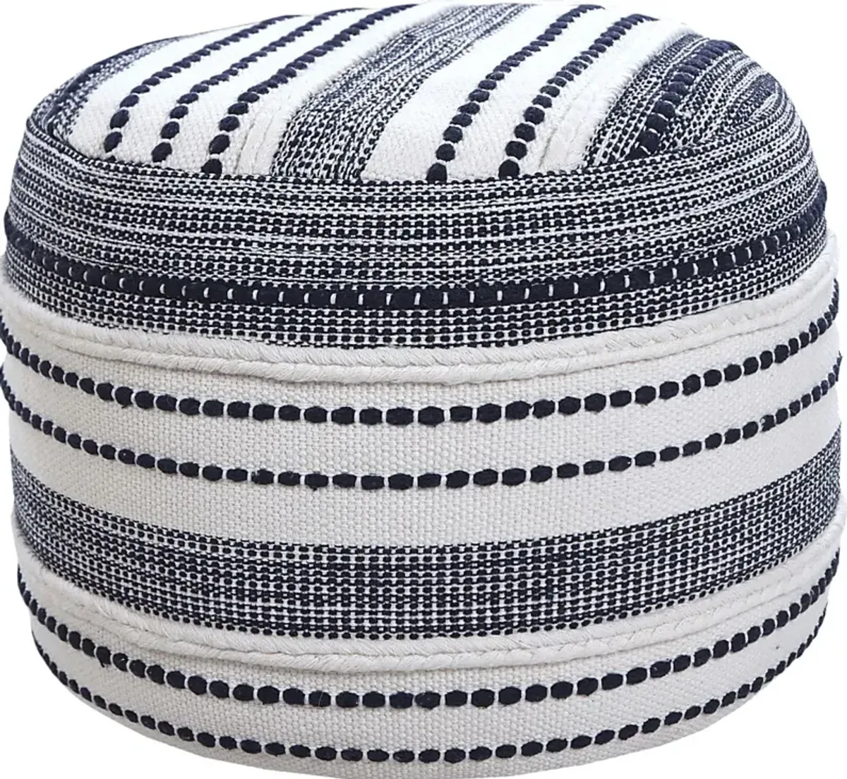 Mursili Navy/Ivory Pouf