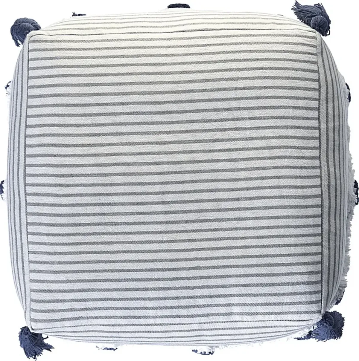 Zenole Gray/Ivory Pouf