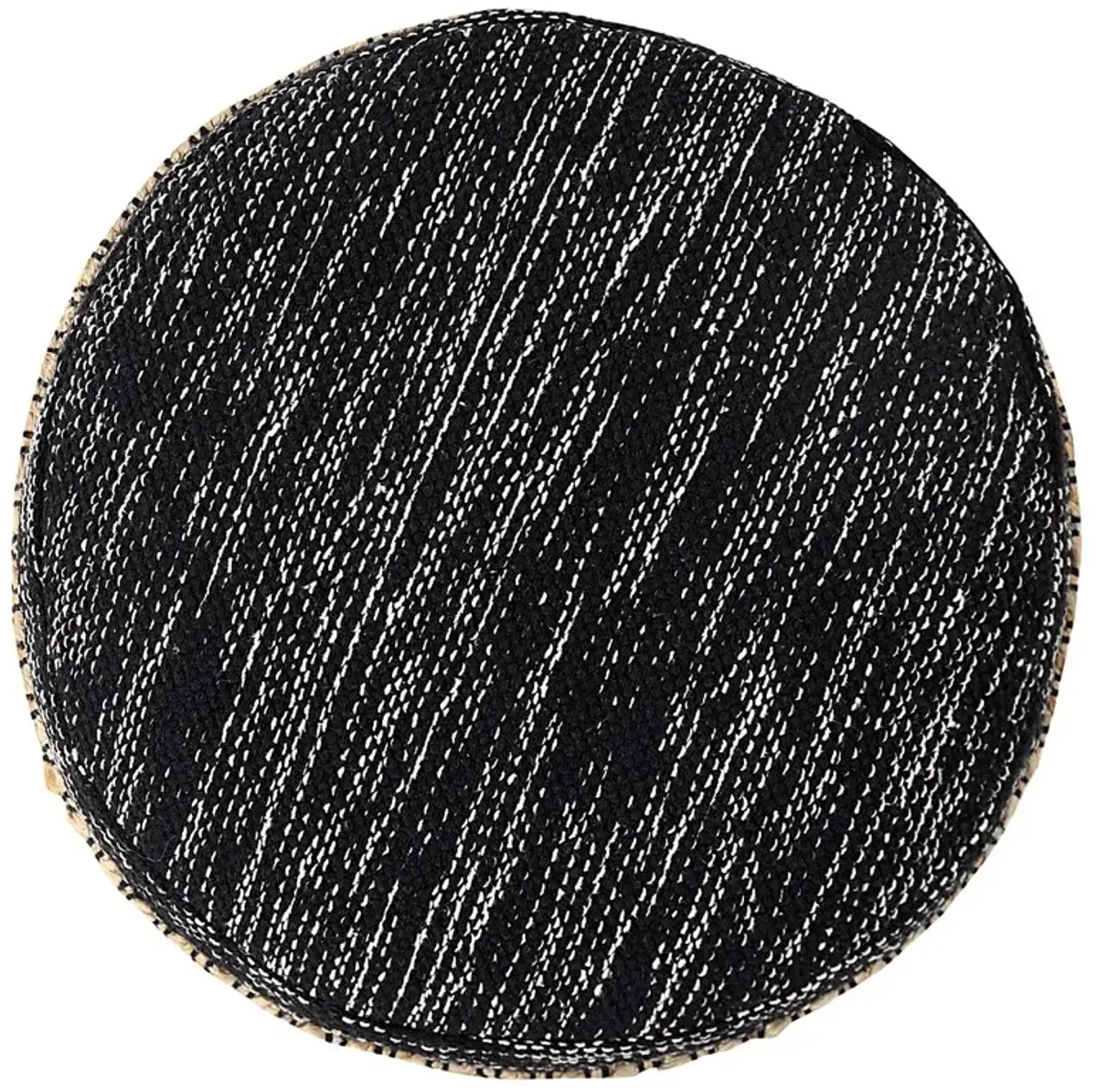 Naiyoni Black/Tan Pouf