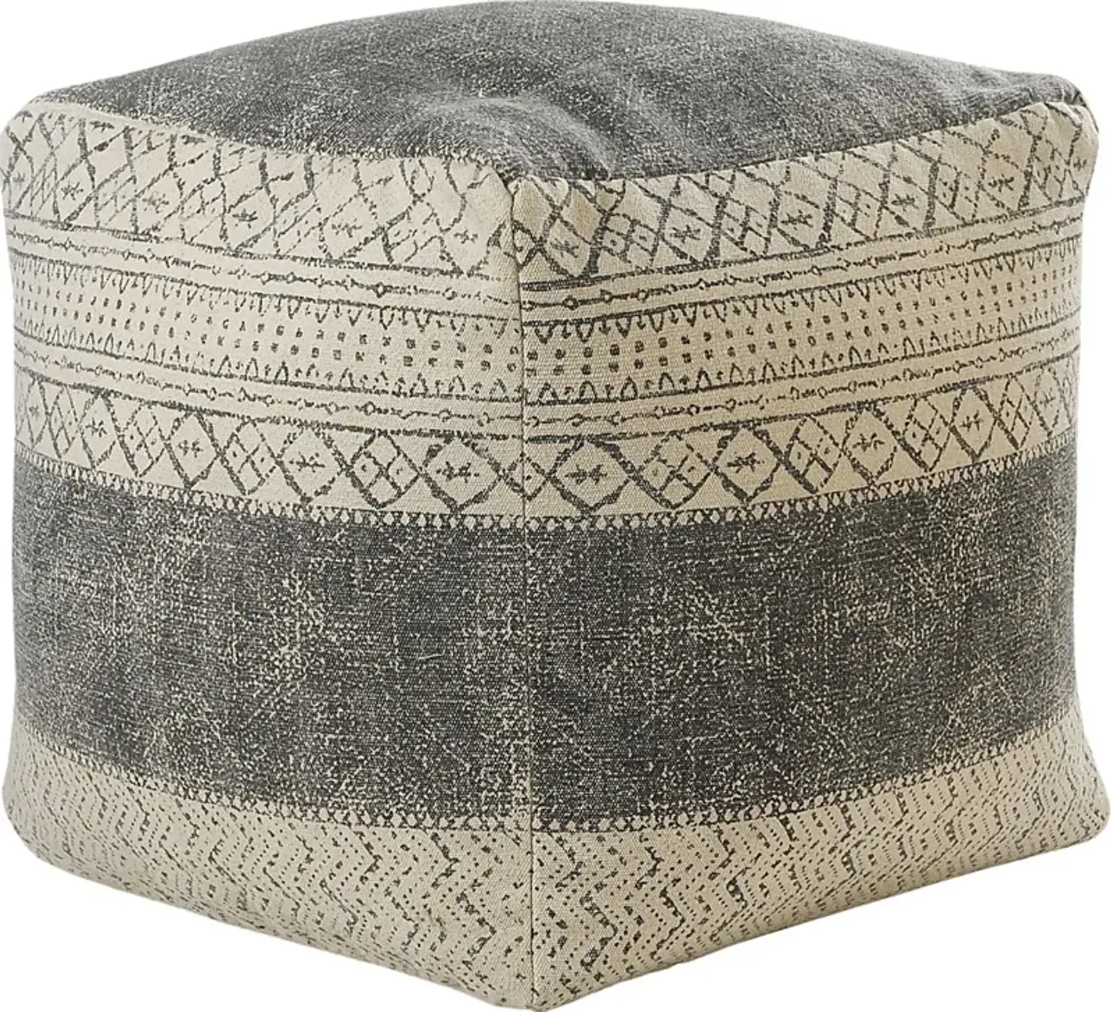 Moshor Taupe/Gray Pouf