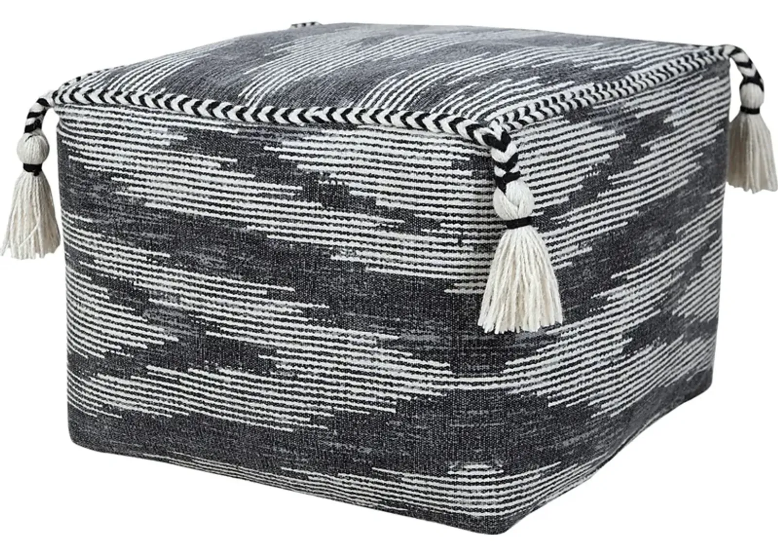 Pasemu Gray/Black Pouf