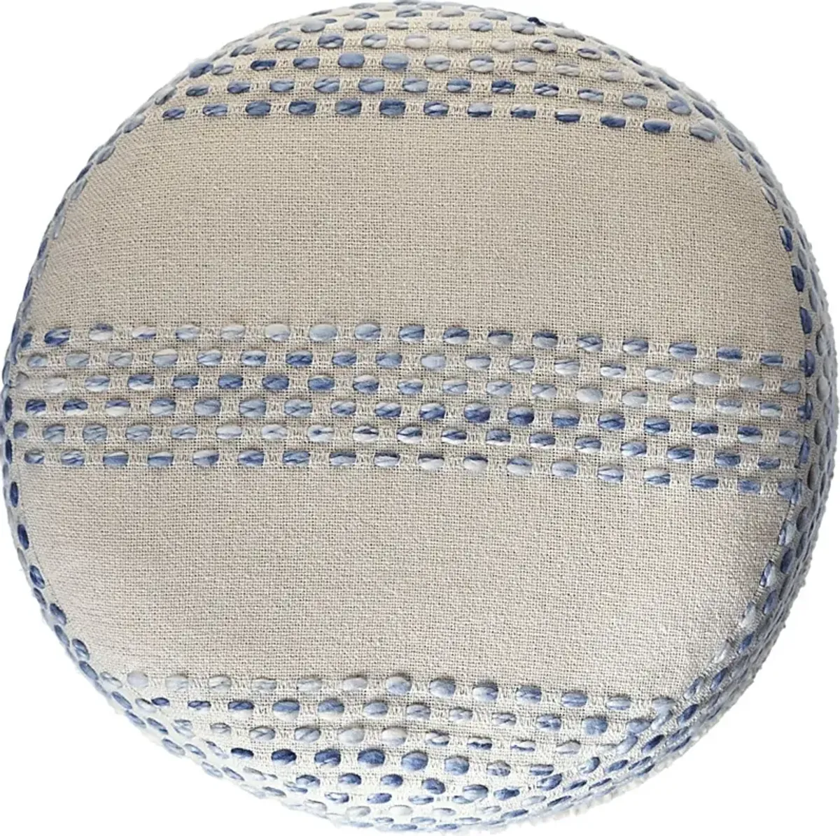 Tilana Blue/Cream Pouf