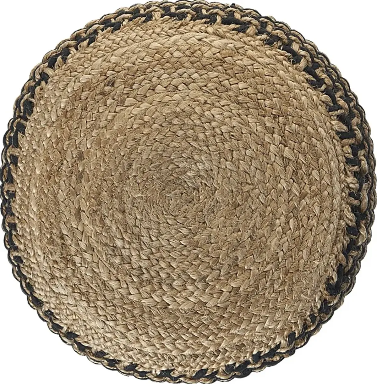 Nanika Natural/Black Pouf