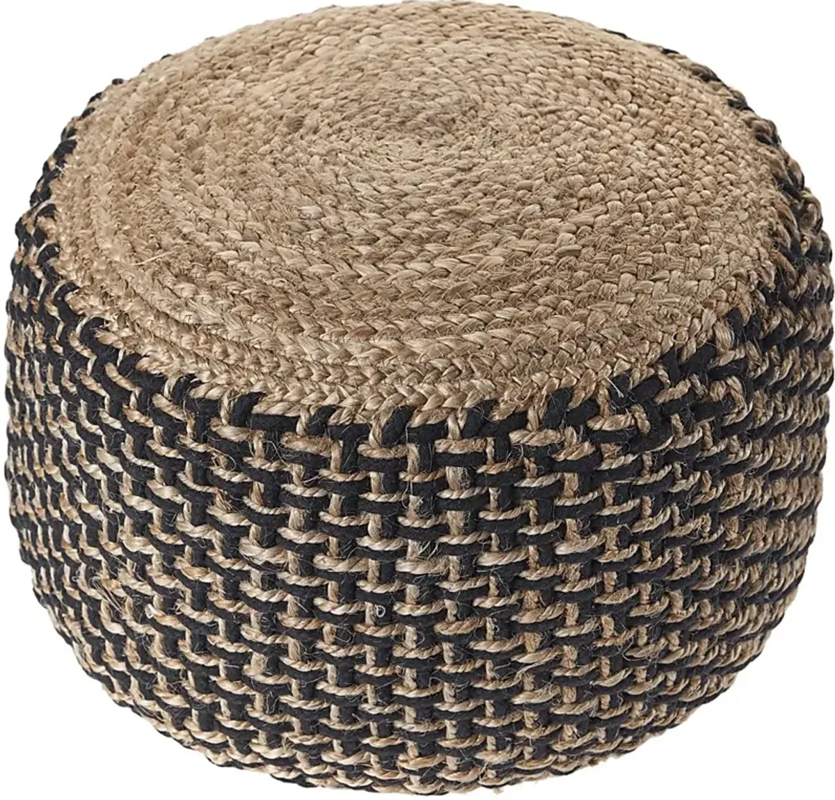 Nanika Natural/Black Pouf