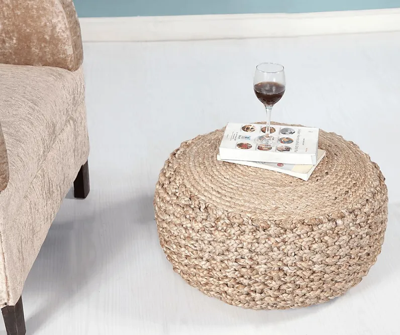 Mekyla Natural Pouf