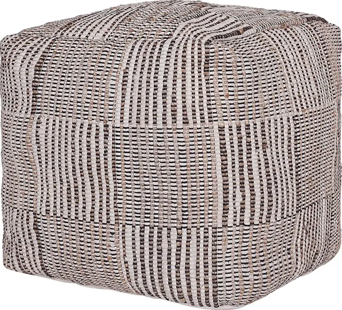 Sarette Natural/Cream Pouf