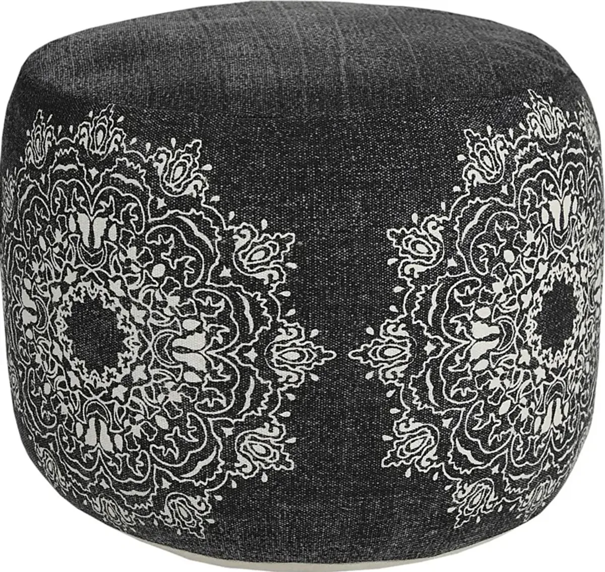 Susara Black/White Pouf