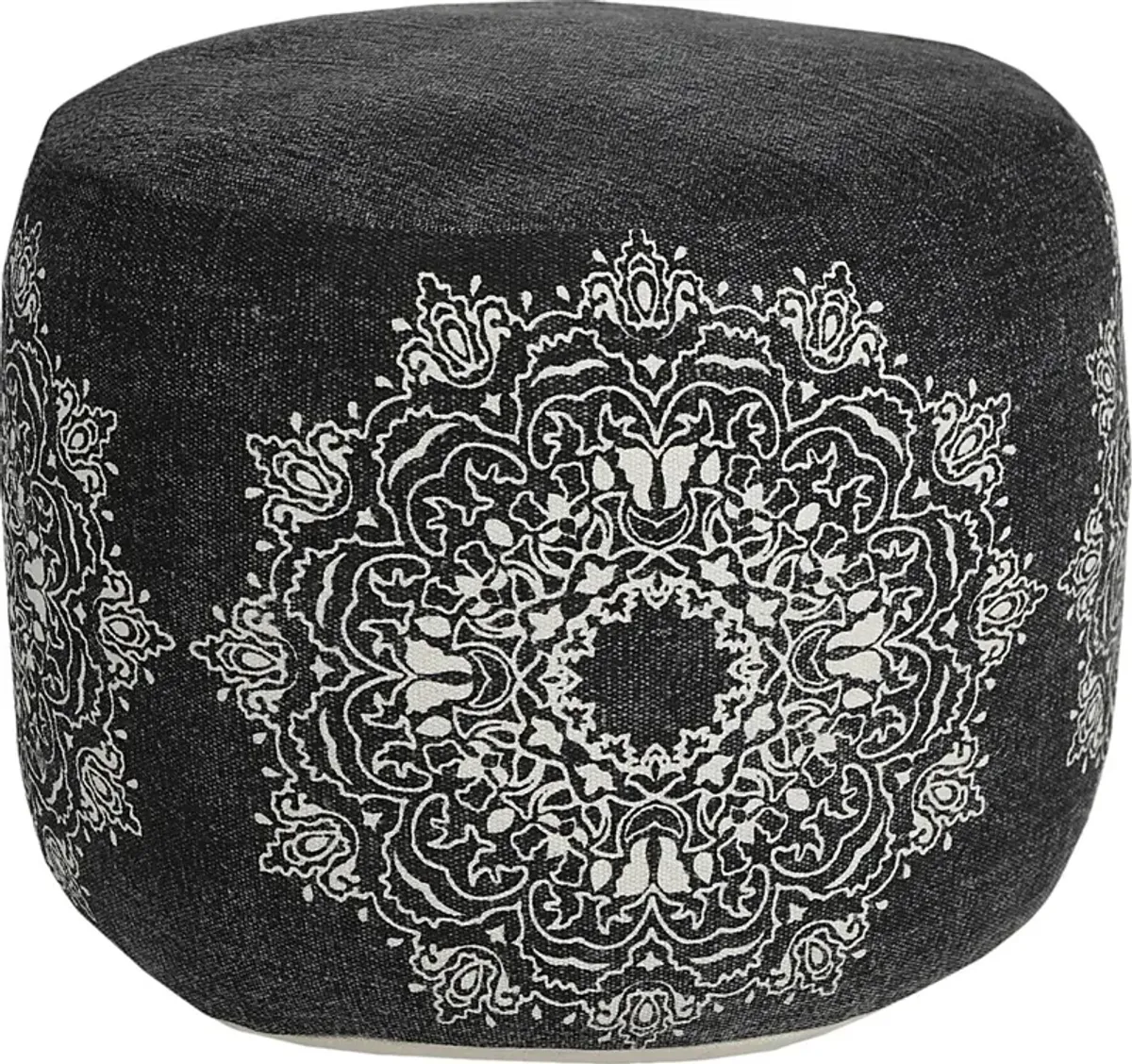 Susara Black/White Pouf