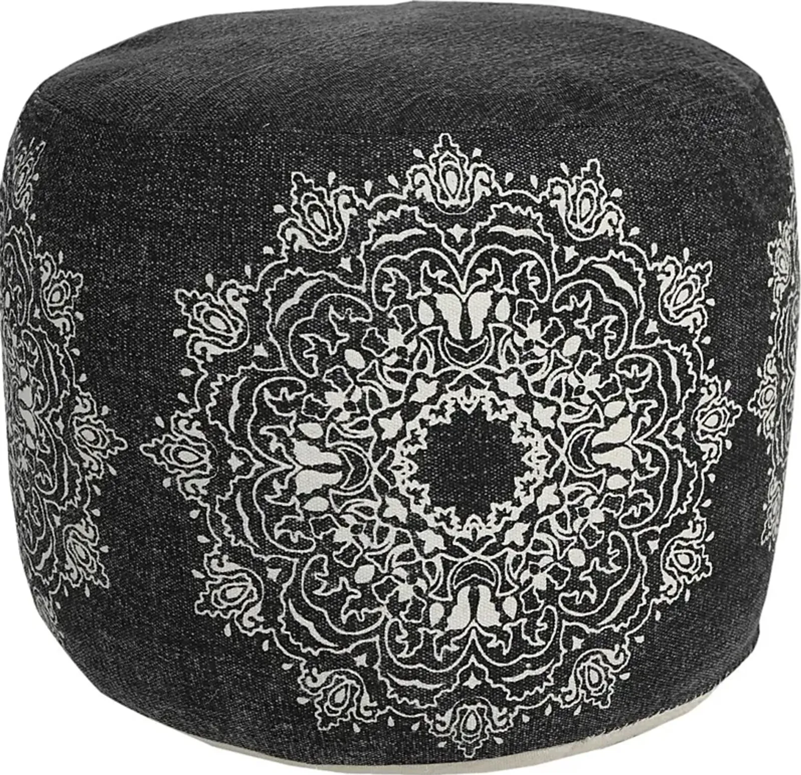 Susara Black/White Pouf