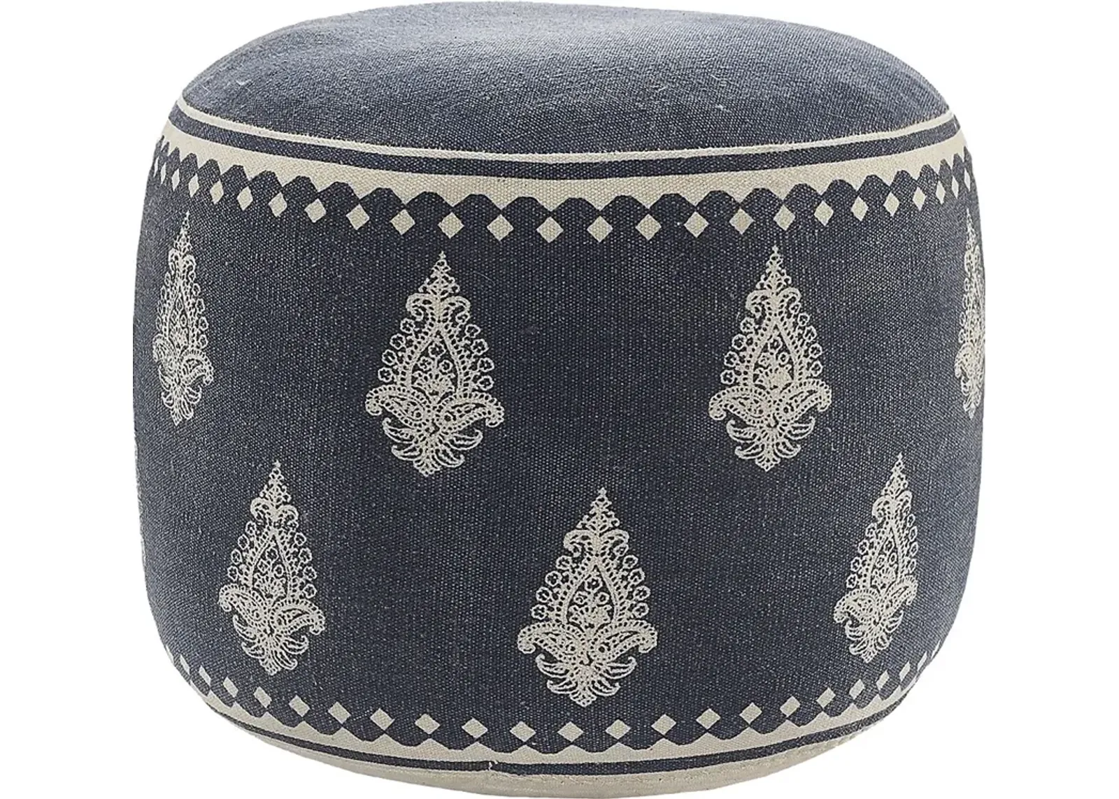 Elandri Navy/Cream Pouf