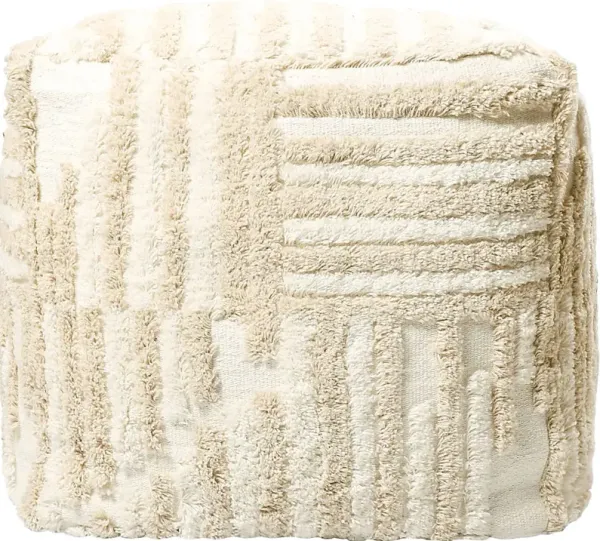 Lilanie Beige/Cream Pouf