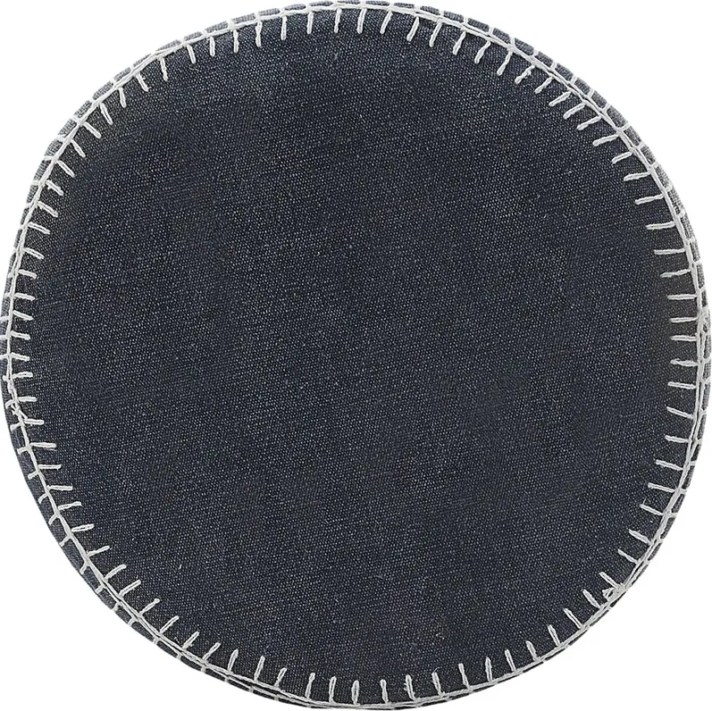 Jozette Navy Pouf