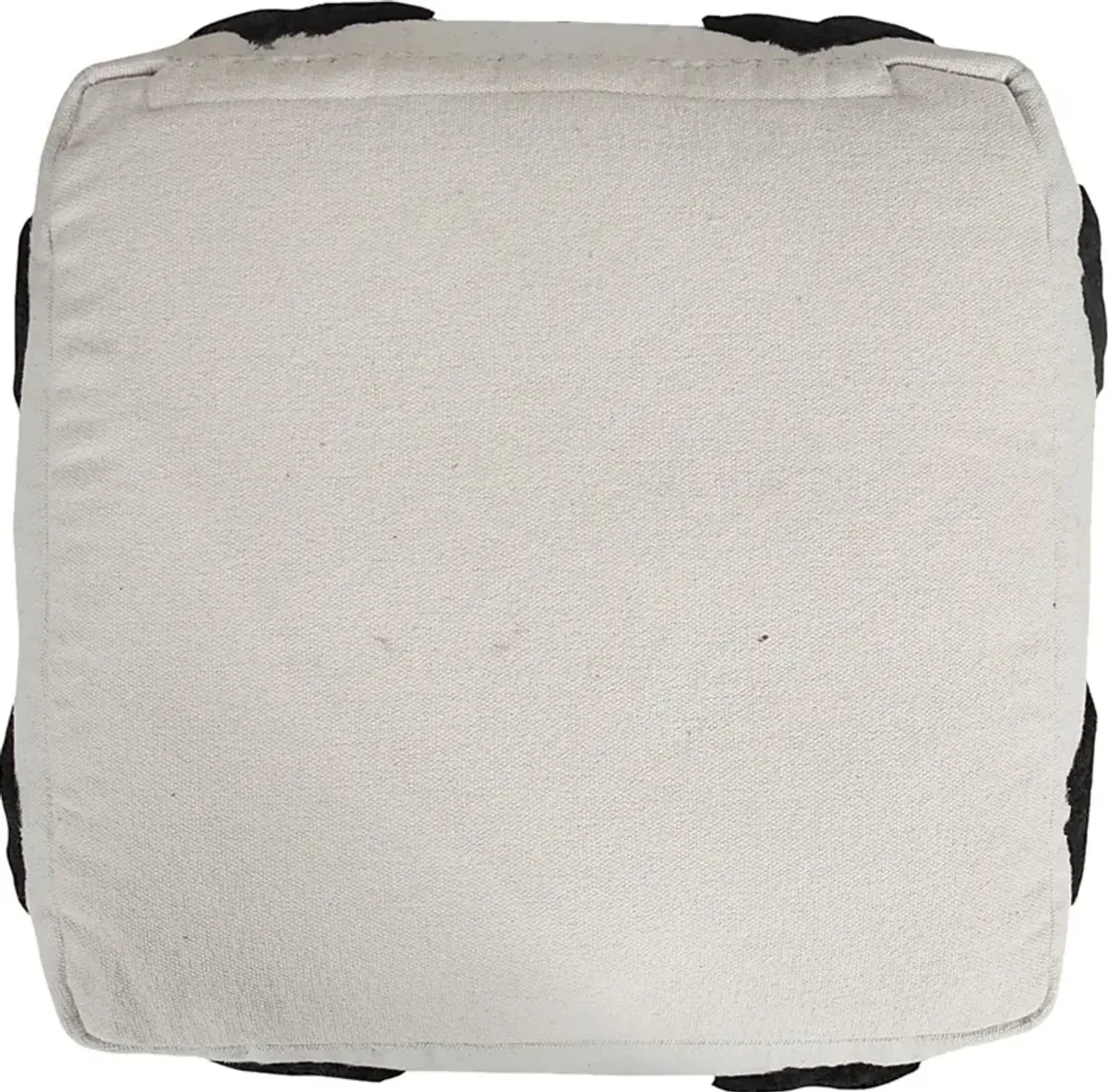 Ehsan Black/White Pouf