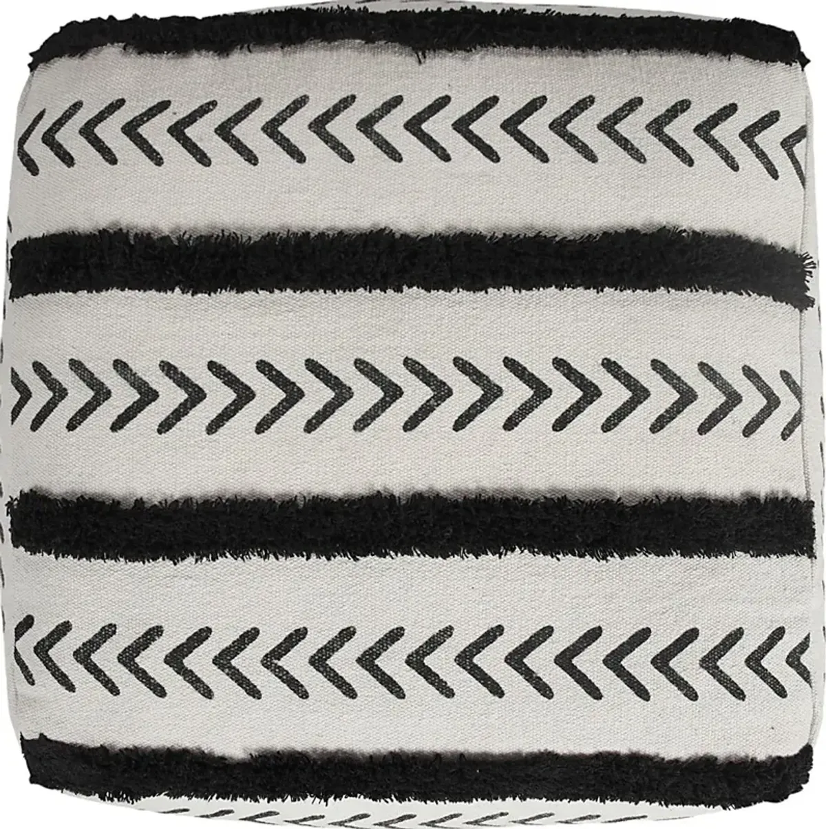 Emgen Black/White Pouf