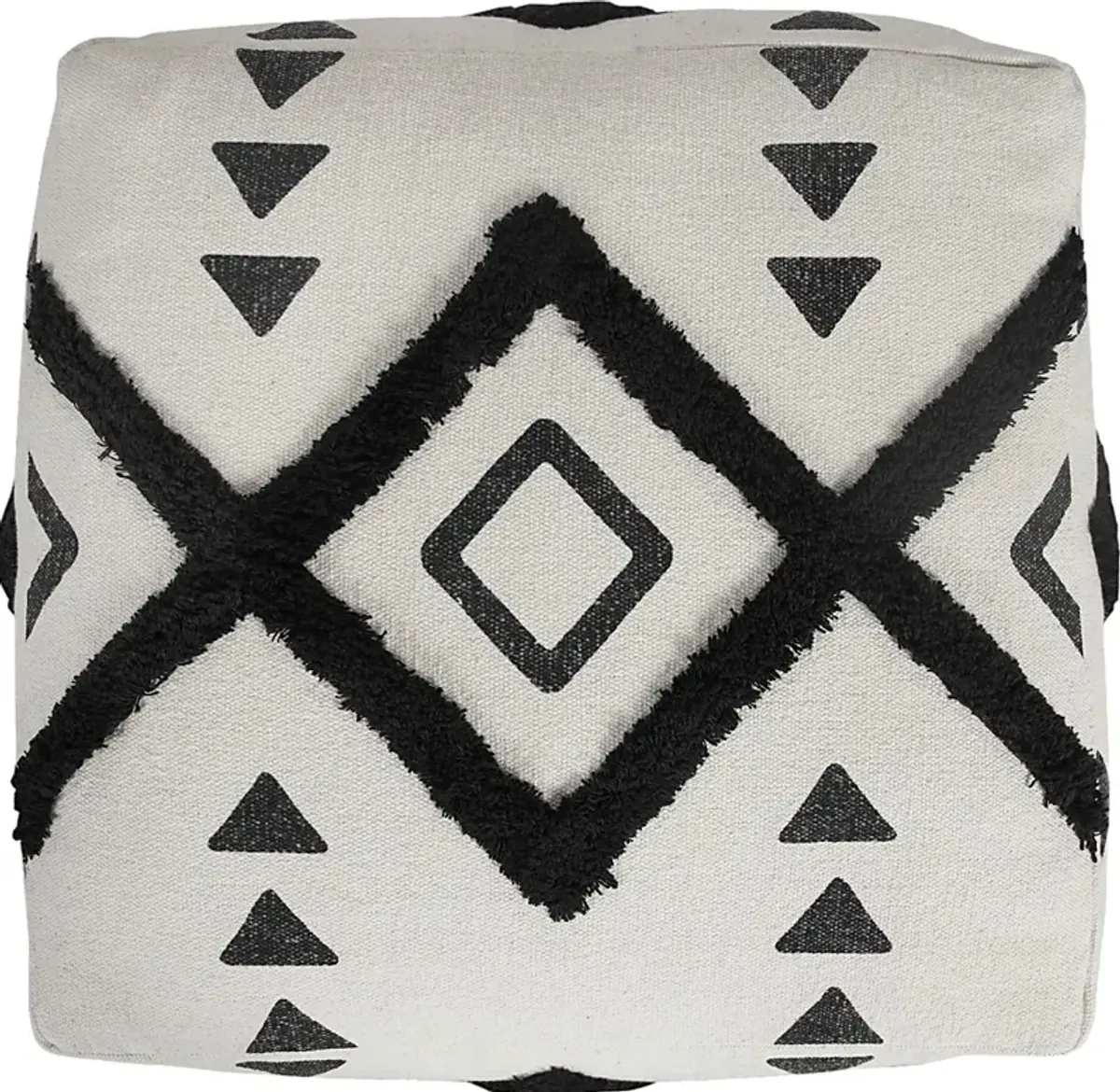 Conseld Black/White Pouf