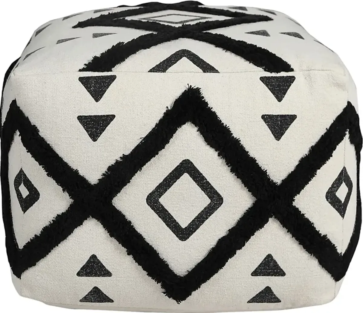 Conseld Black/White Pouf