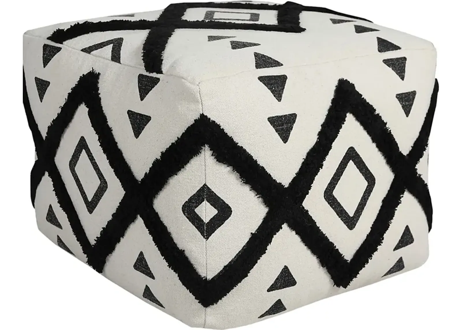 Conseld Black/White Pouf