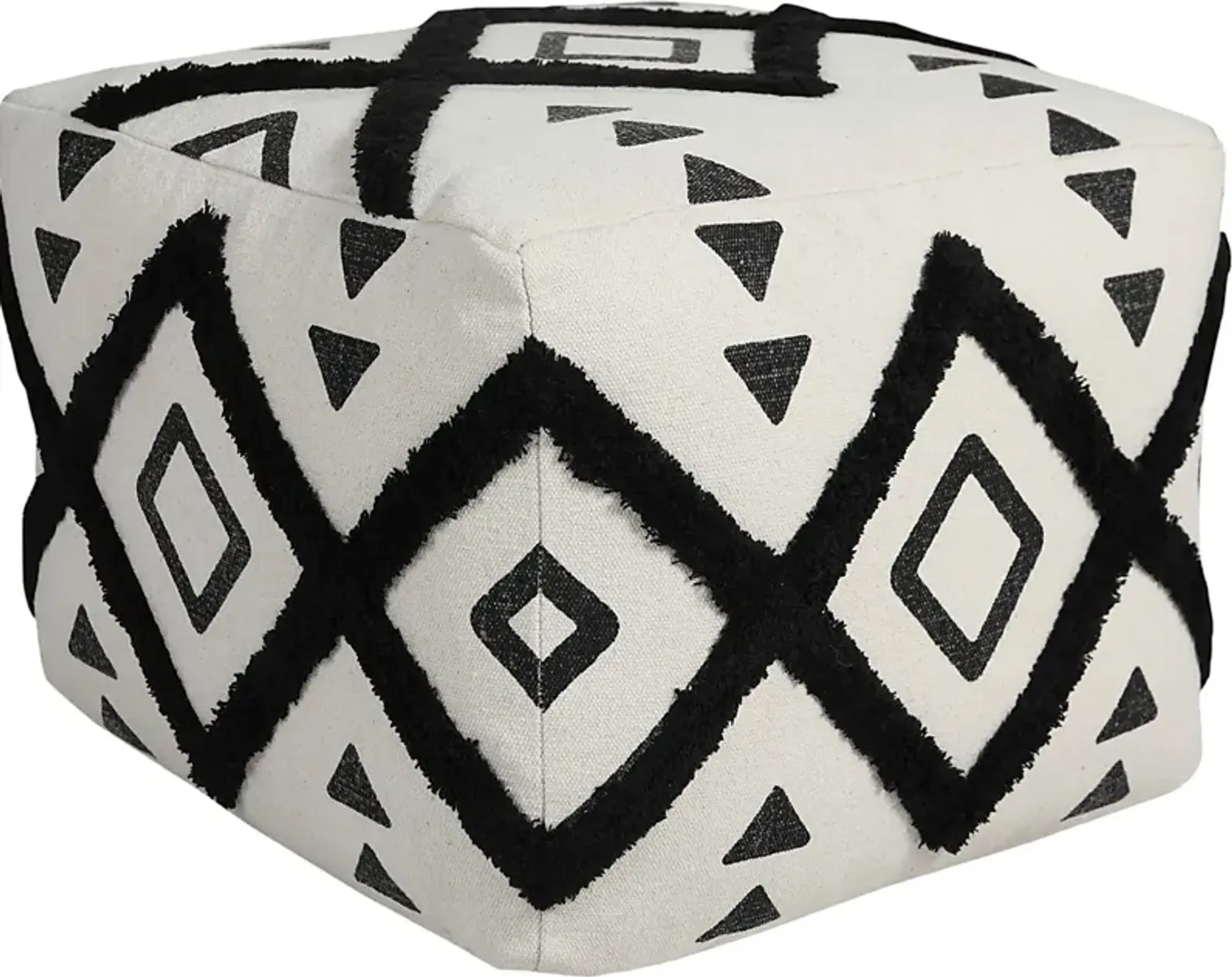 Conseld Black/White Pouf