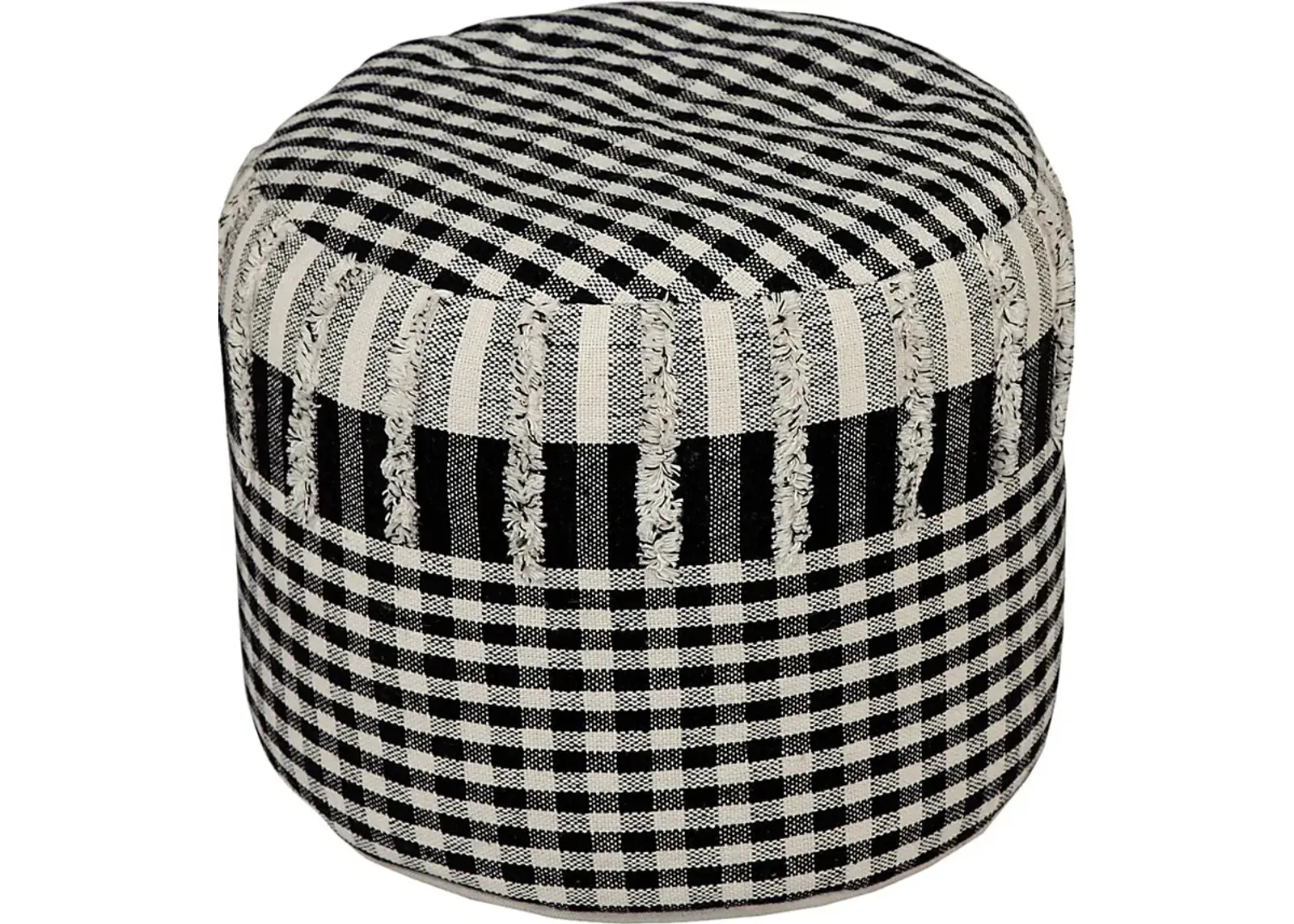 Yecor Black/Natural Pouf