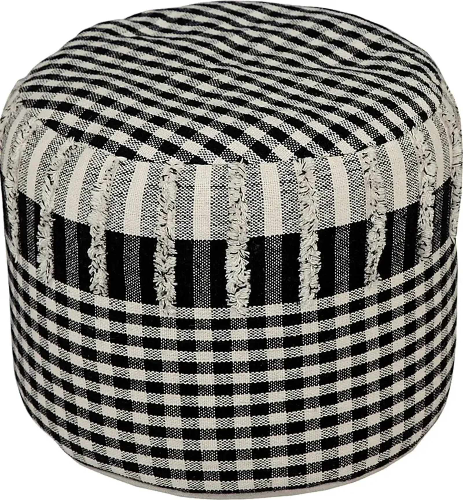 Yecor Black/Natural Pouf