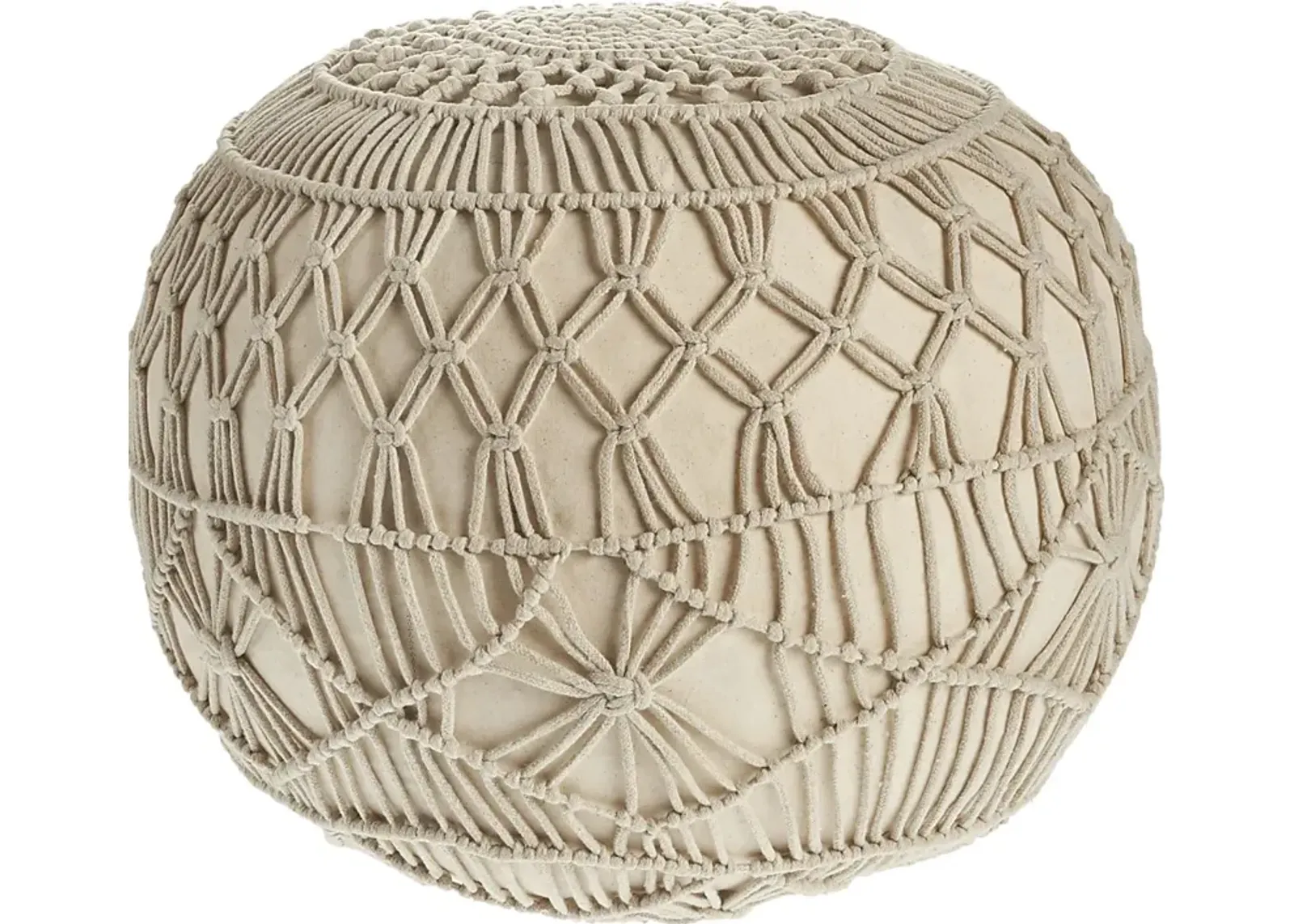 Bresian Beige/Natural Pouf