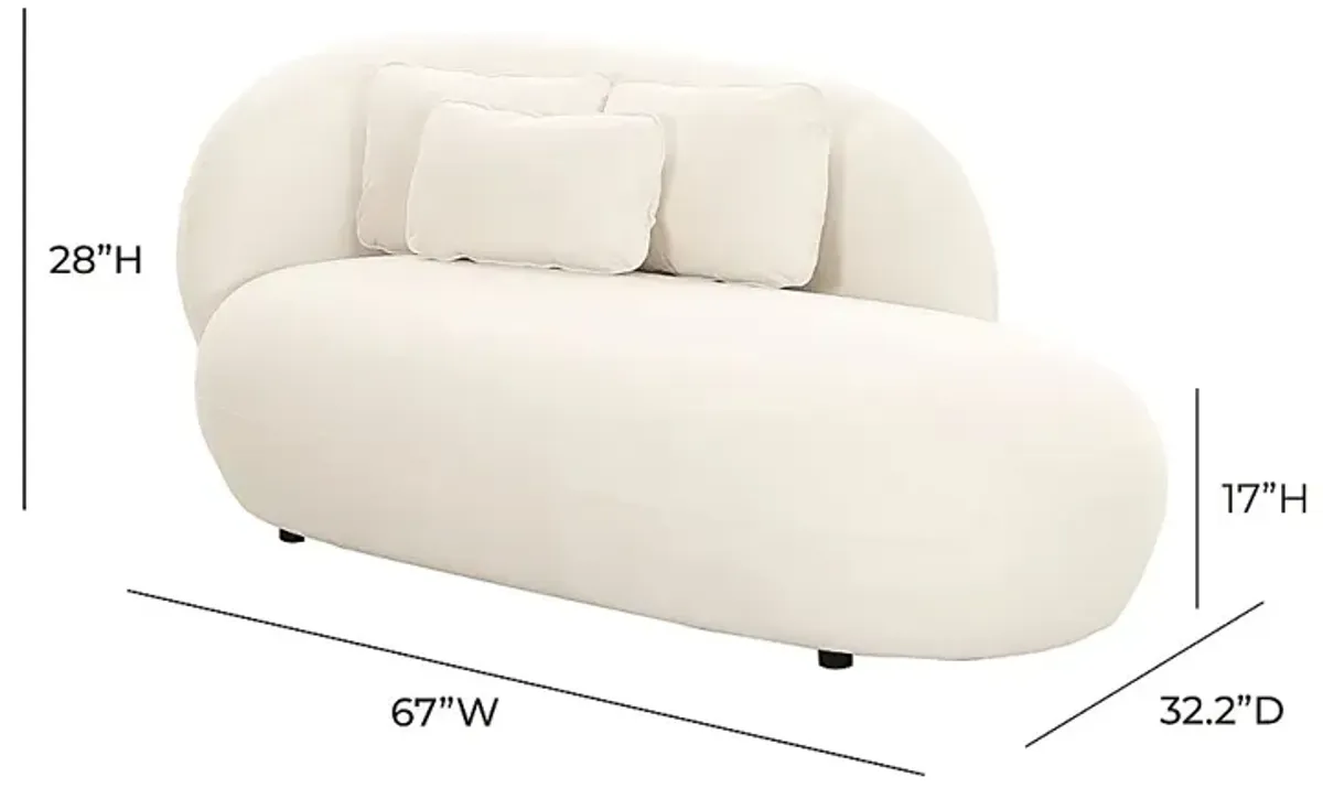 Leapson Cream Chaise