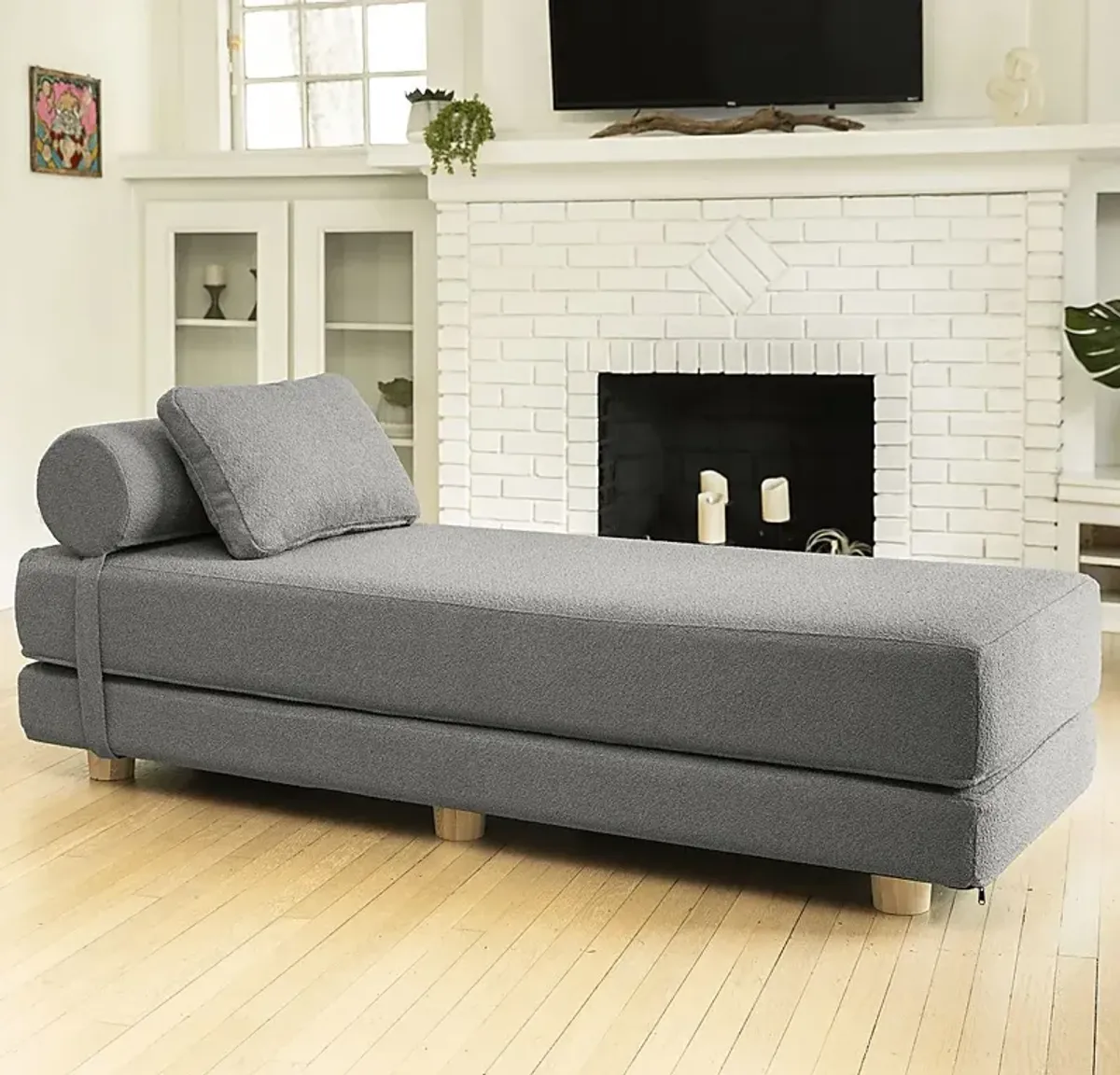 Ashebank Dark Gray Fold-Out Queen Daybed