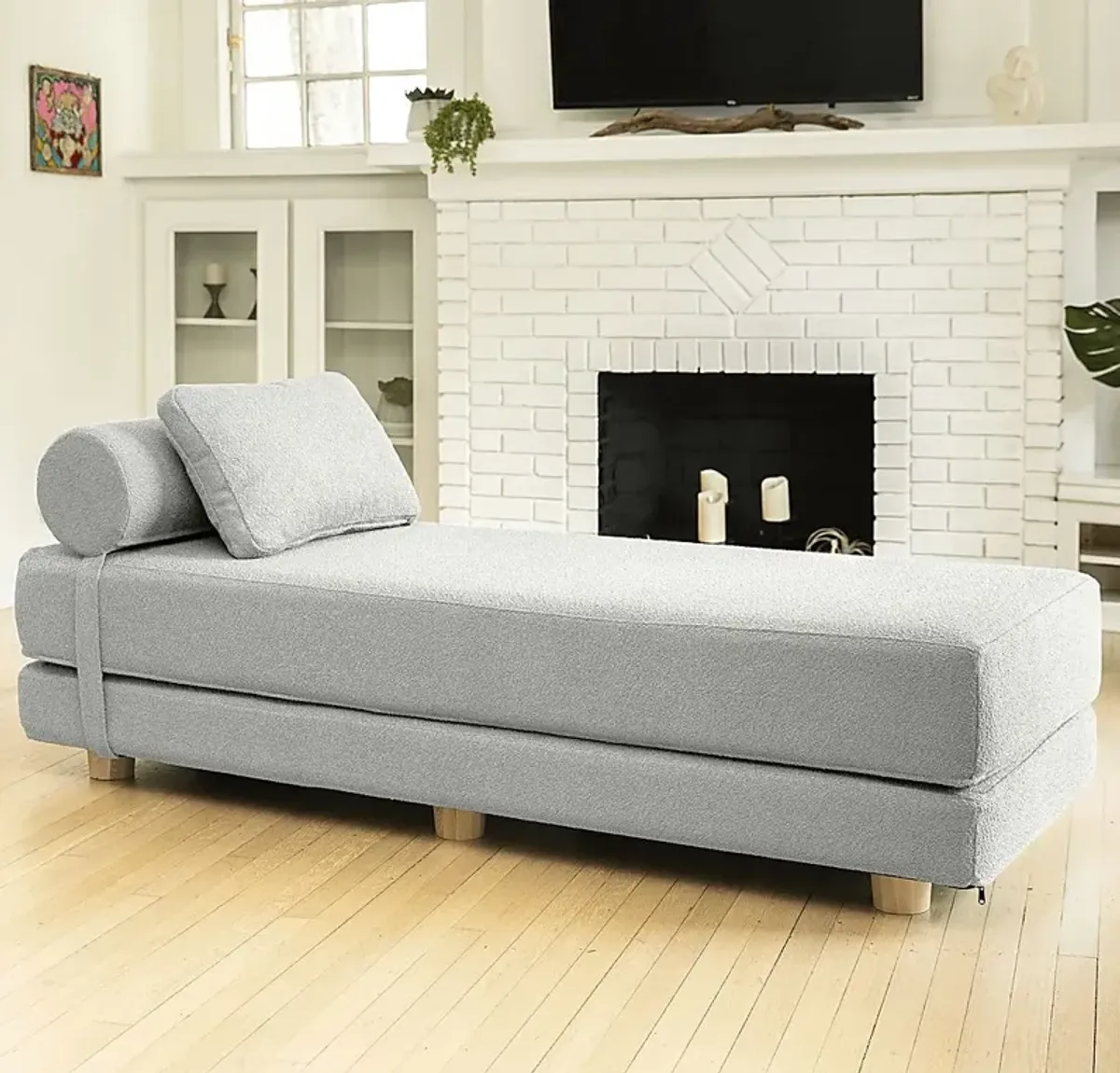 Ashebank Silver Fold-Out Queen Daybed