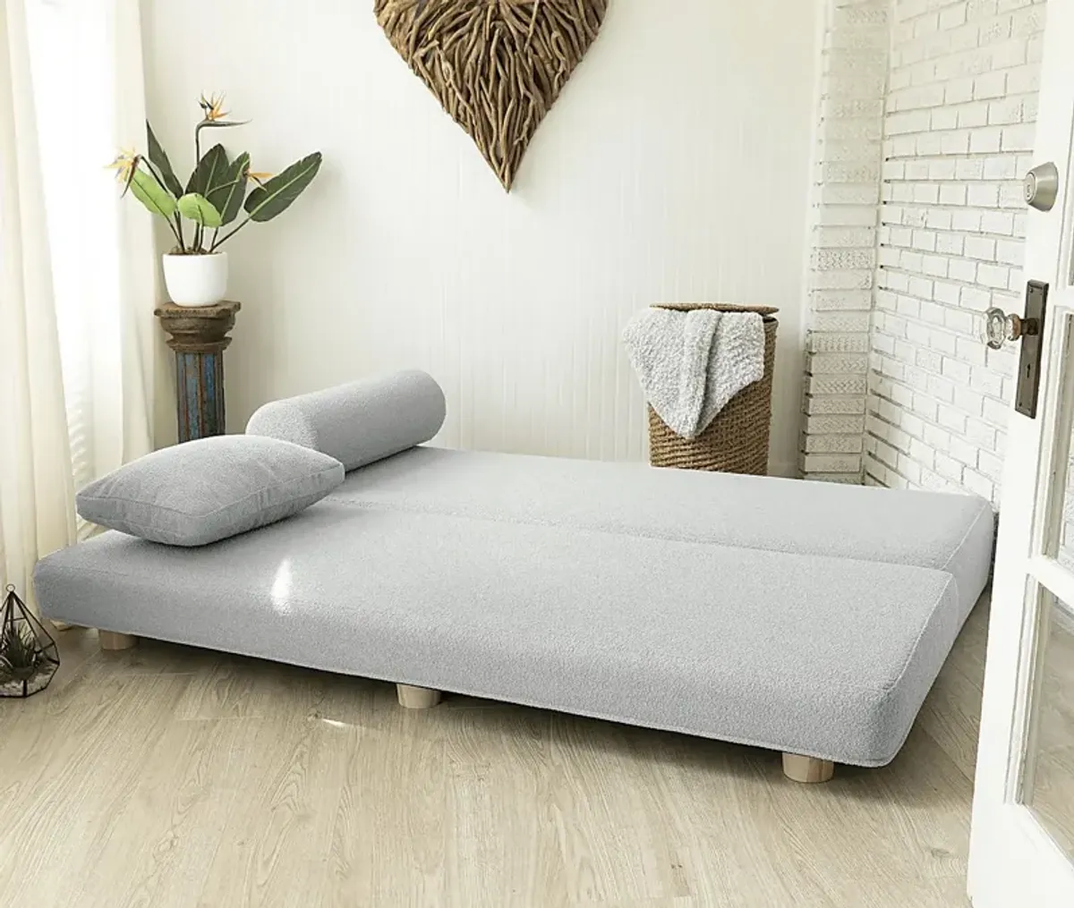 Ashebank Silver Fold-Out Queen Daybed