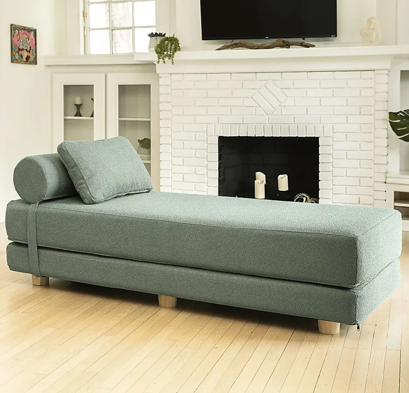 Ashebank Green Fold-Out Queen Daybed