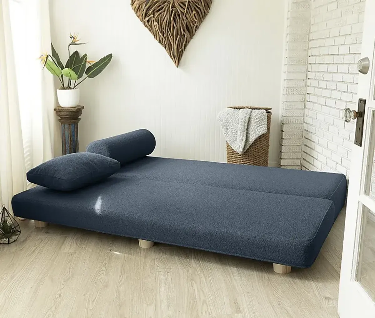 Ashebank Navy Fold-Out Queen Daybed