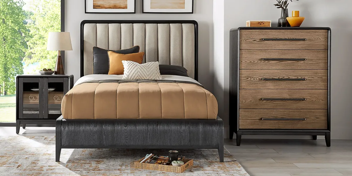 Archer Grove Black 5 Pc King Upholstered Bedroom