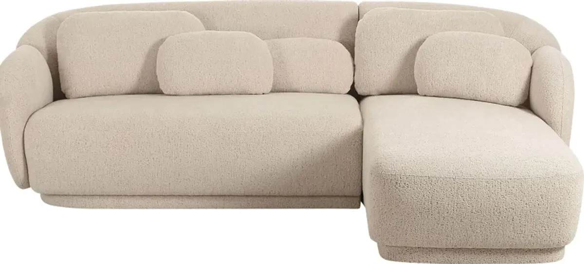 Daisylea Cream 2 Pc Right Arm Chaise Sectional