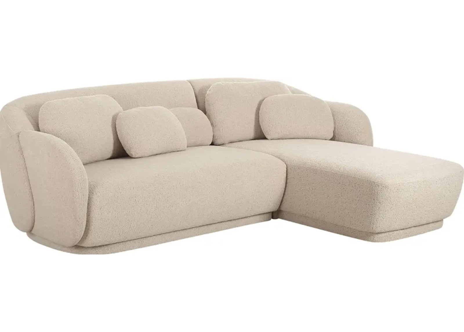 Daisylea Cream 2 Pc Right Arm Chaise Sectional