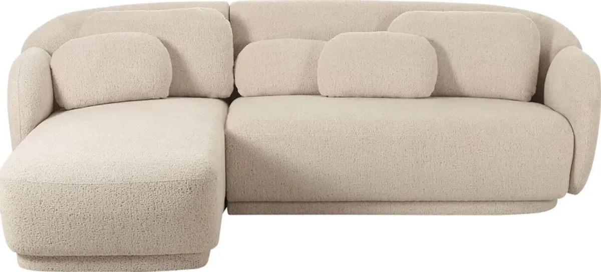 Daisylea Cream 2 Pc Left Arm Chaise Sectional