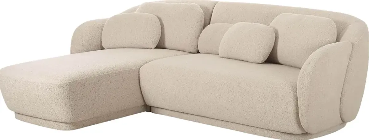 Daisylea Cream 2 Pc Left Arm Chaise Sectional