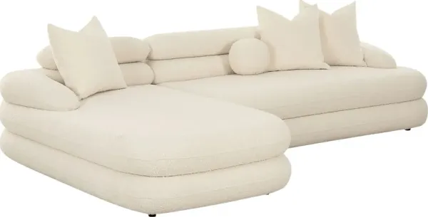 Briscoey Cream 2 Pc Left Arm Chaise Sectional