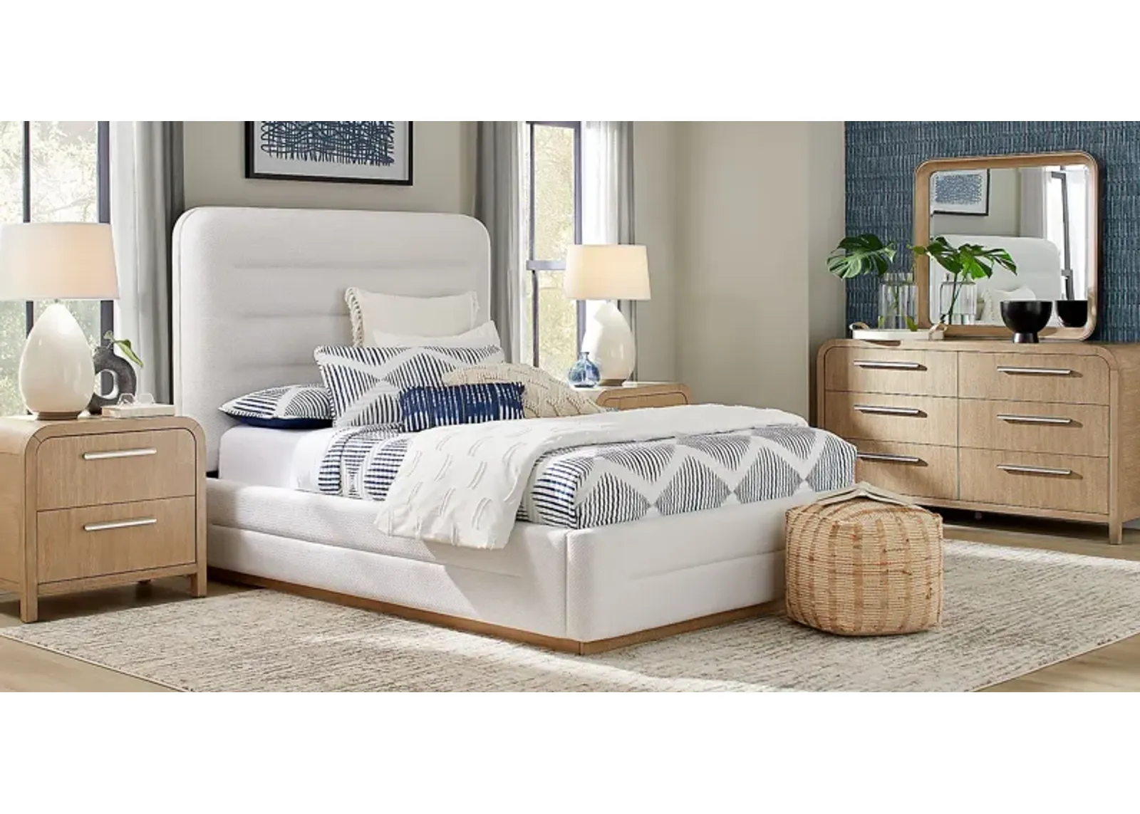 Canyon Sand 7 Pc Queen Upholstered Bedroom