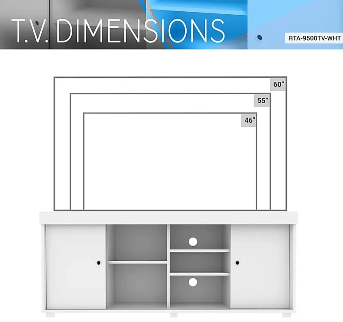 Chamto White 63in. Console