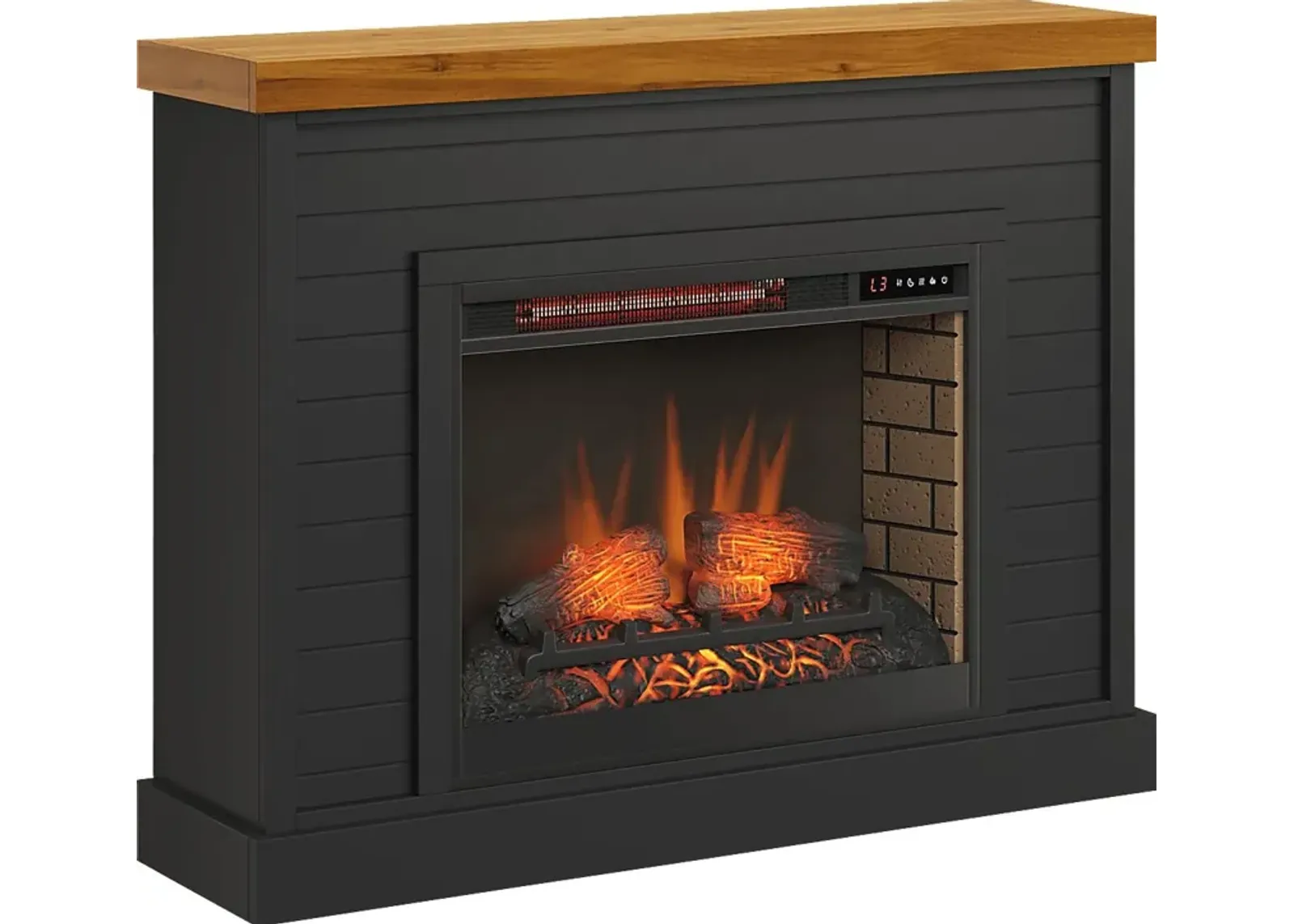 Trisano Black 48in. Console with Electric Fireplace