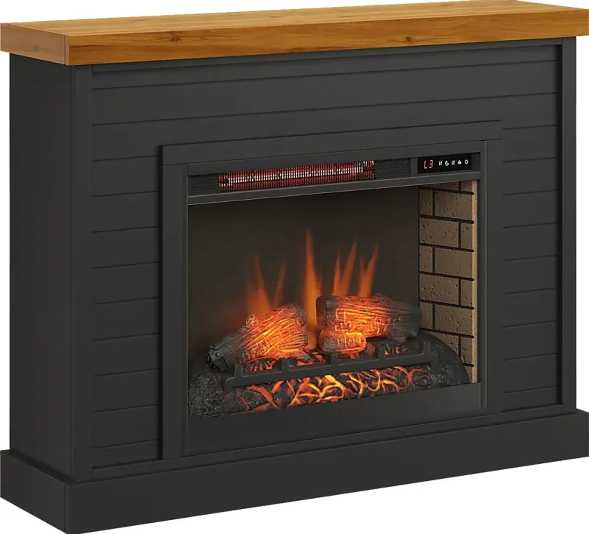 Trisano Black 48in. Console with Electric Fireplace