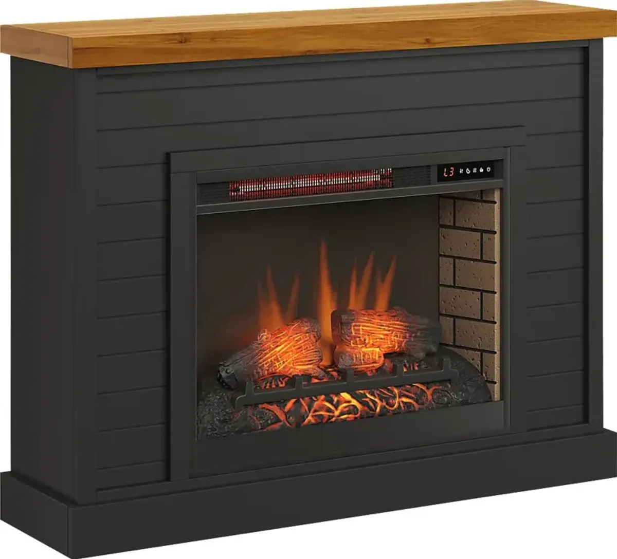Trisano Black 48in. Console with Electric Fireplace