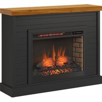 Dancana Black 48in. Console with Electric Fireplace