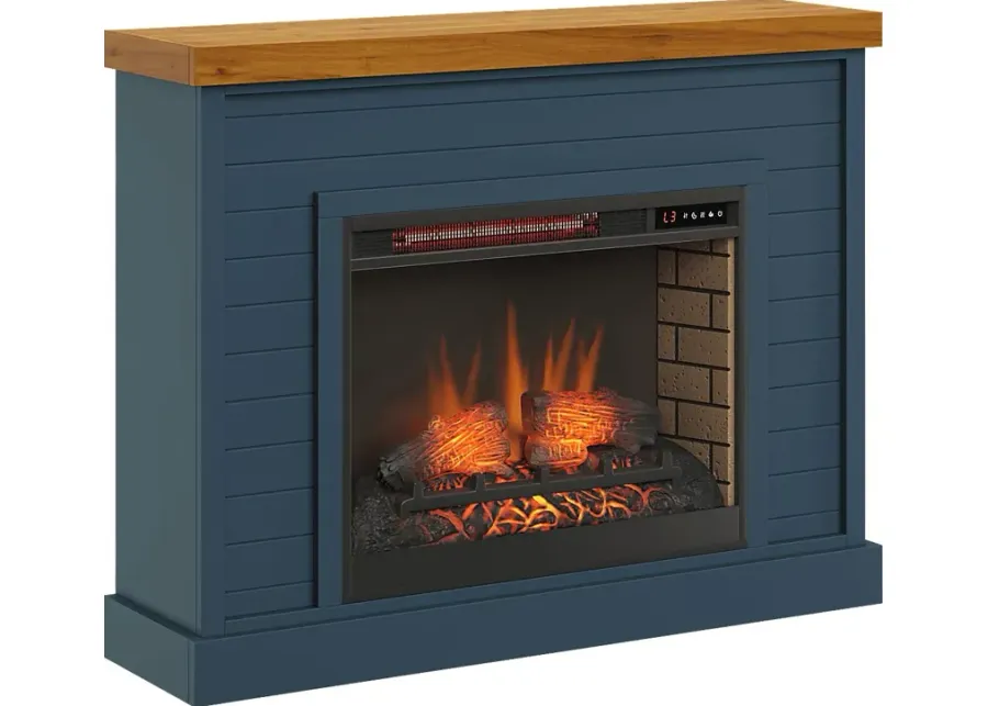 Trisano Blue 48in. Console with Electric Fireplace